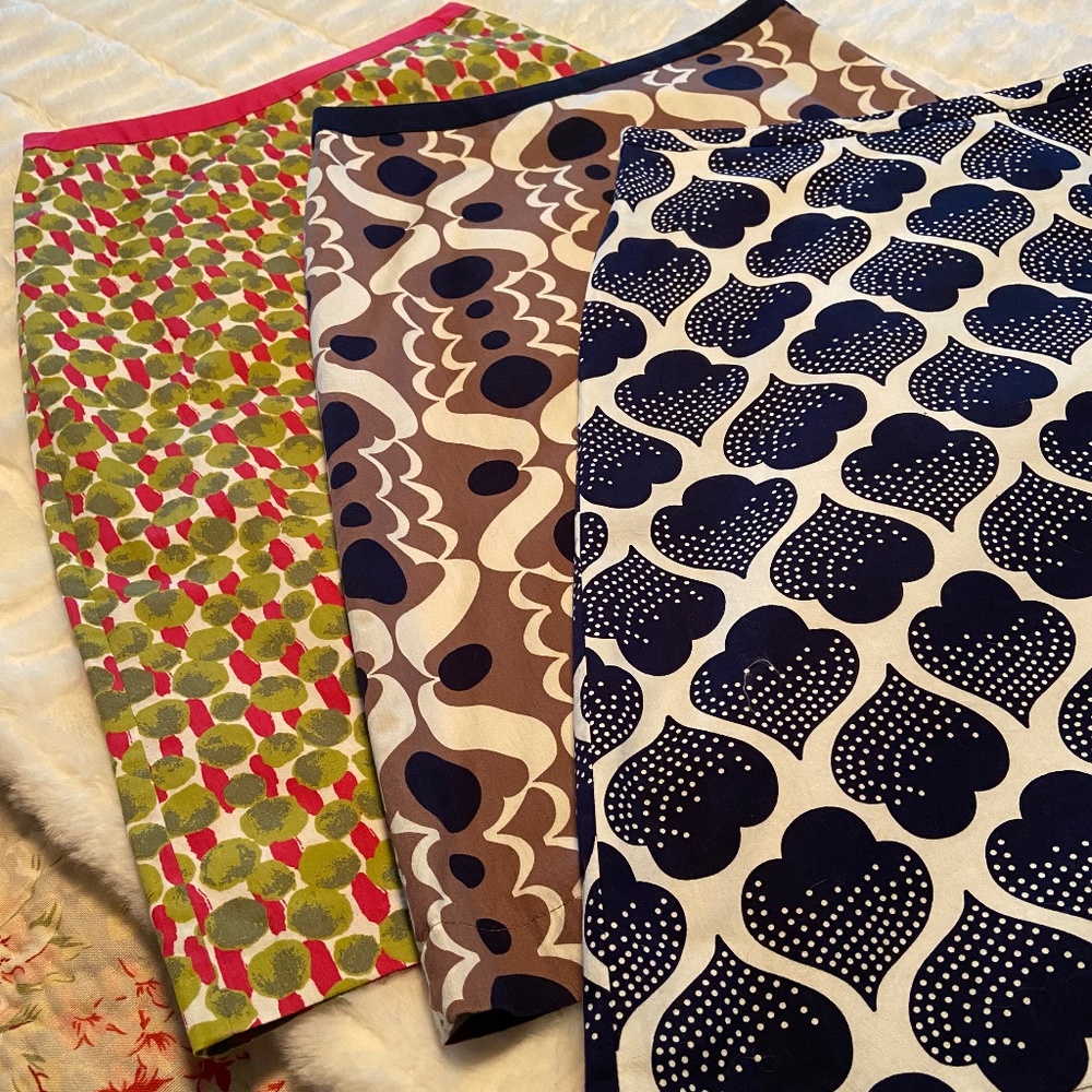 Boden BUNDLE, 3 Lined Cotton Skirts, Size 2
